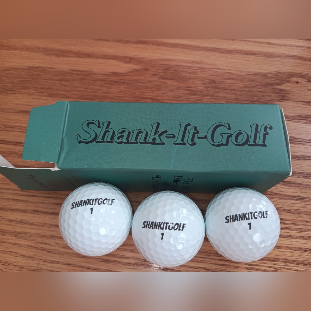 Shank-It-Golf White Golf Balls 3 New In Original Sleeve
